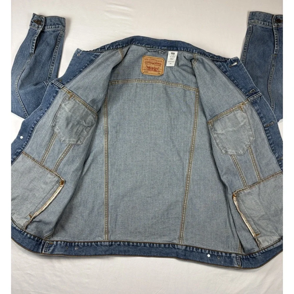 Levis Standard Trucker Blue Jean Denim Jacket 70507 Men XXL